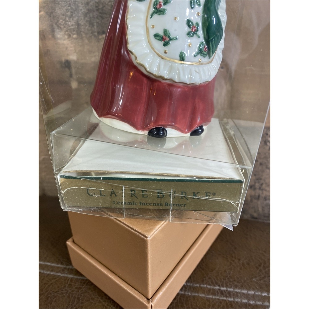 Claire Burke‎ Ceramic Incense Burner Christmas Pioneer Woman Prairie 6" Vtg 1999 - Picture 13 of 15